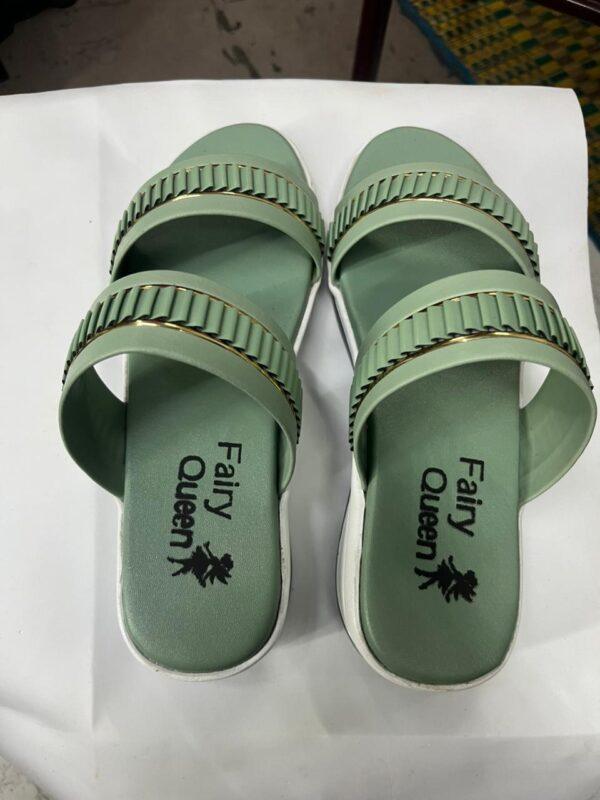 Leather Casual Slippers – green