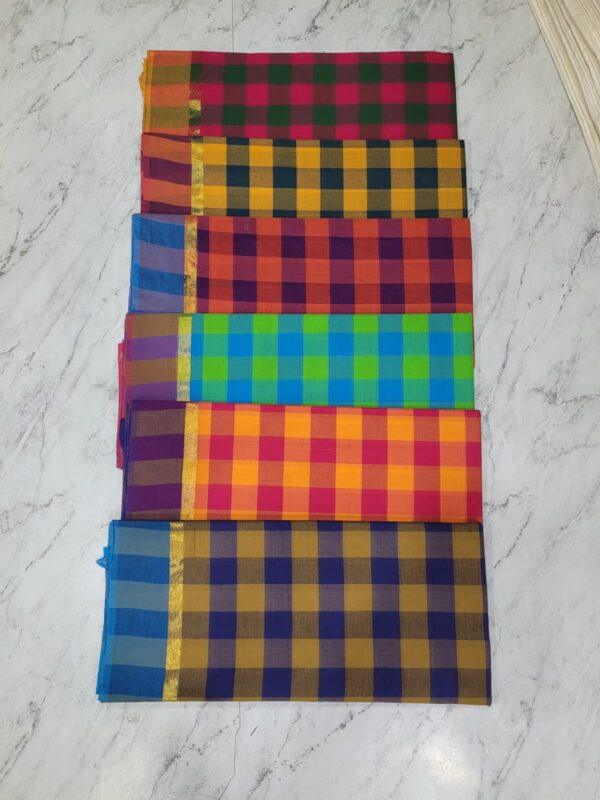 D5-Cotton saree Checked